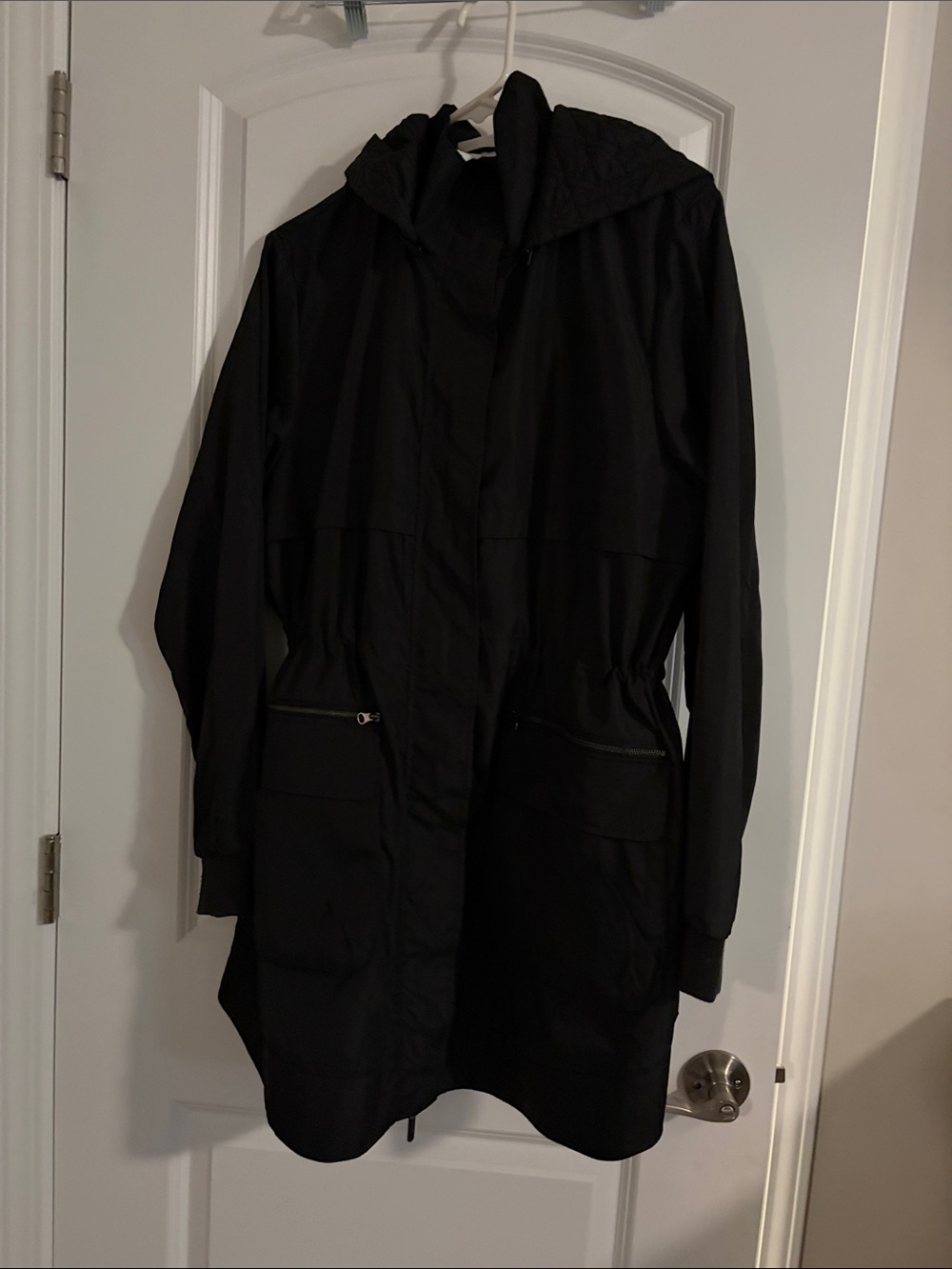 Women's Black Hooded water resistant Jacket